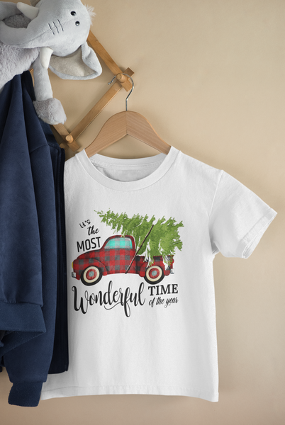 IT'S THE MOST WONDERFUL TIME OF THE YEAR Funny baby onesies Christmas bodysuit (white: short or long sleeve)