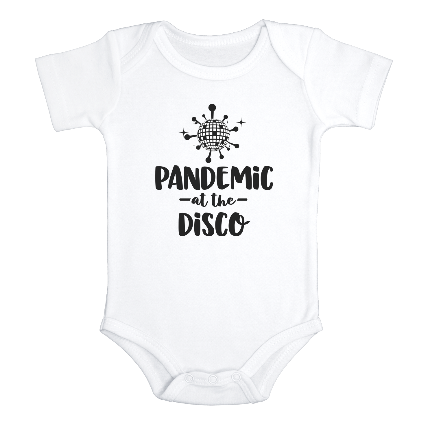 PANDEMIC AT THE DISCO Funny Corona Baby Bodysuit Cute Onesie White - HappyAddition