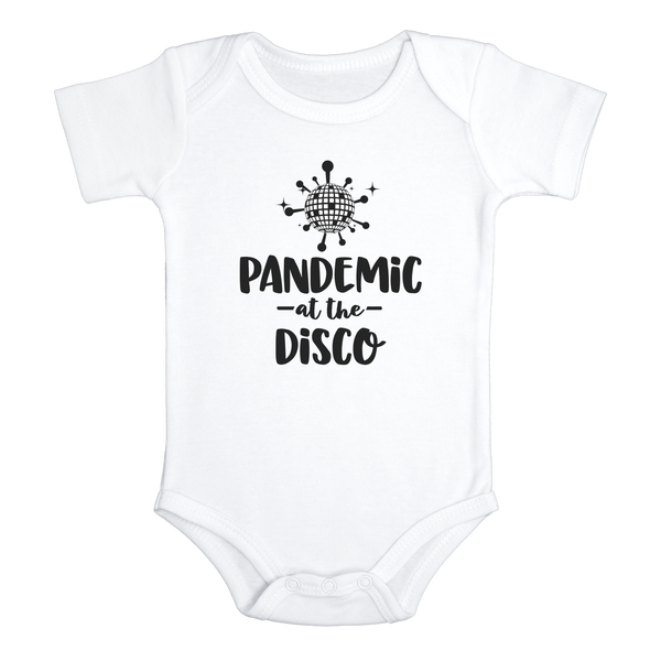 PANDEMIC AT THE DISCO Funny Corona Baby Bodysuit Cute Onesie White - HappyAddition