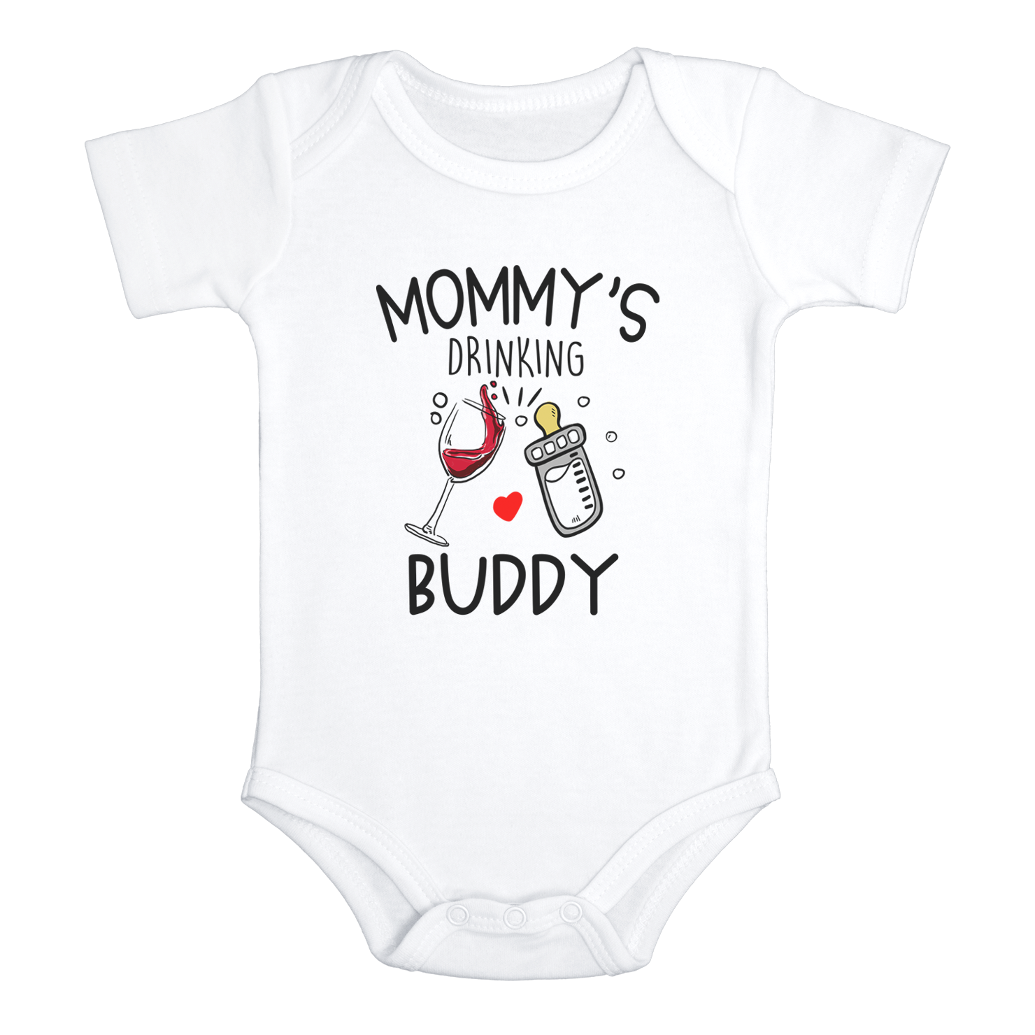 Copy of DADDY'S DRINKING BUDDY Funny baby onesies bodysuit (white: short or long sleeve) - HappyAddition