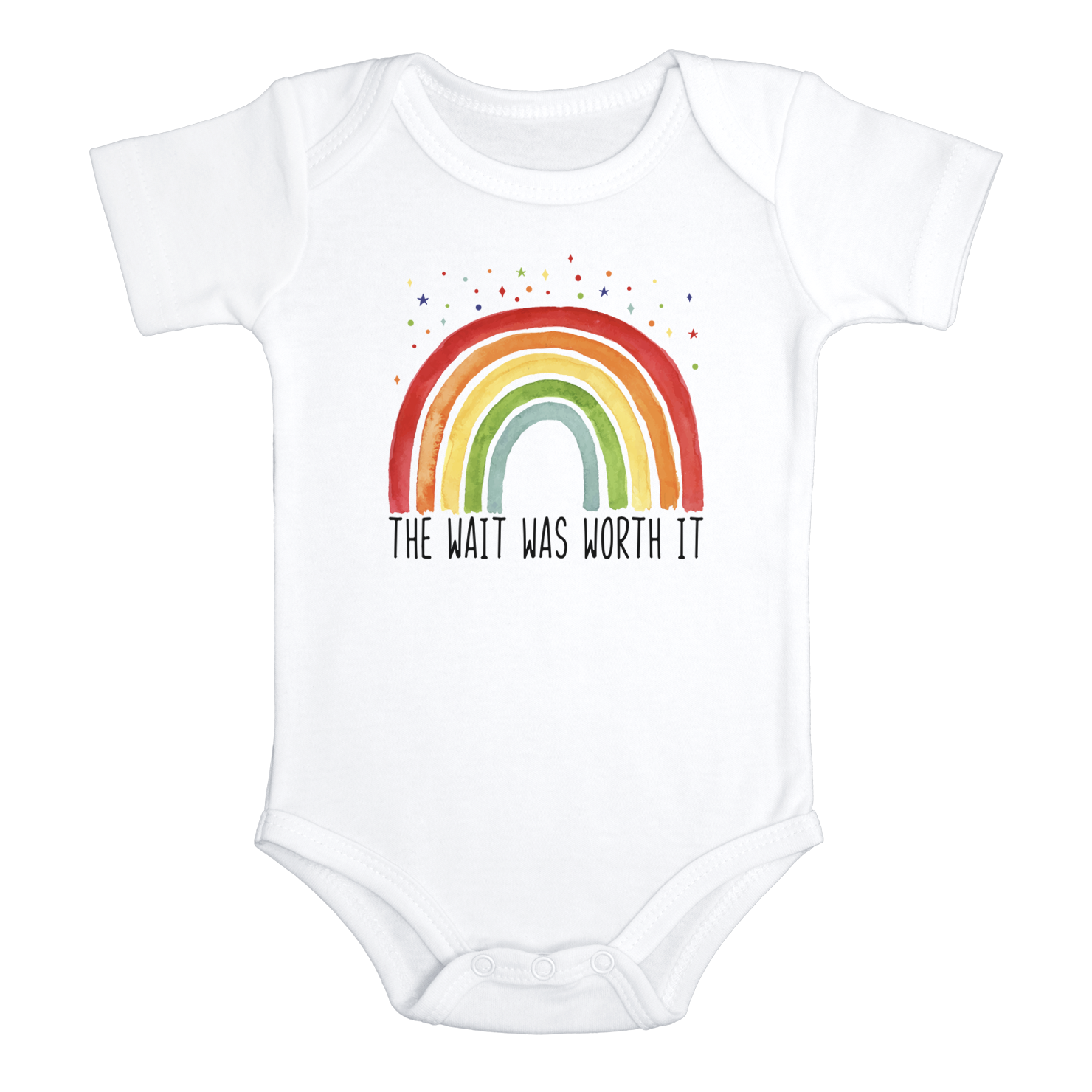 THE WAIT WAS WORTH IT miracle baby onesies bodysuit (white: short or long sleeve) - HappyAddition