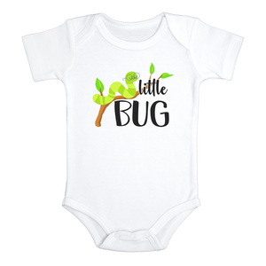 LITTLE BUG Funny baby onesies insect bodysuit (white: short or long sleeve) - HappyAddition