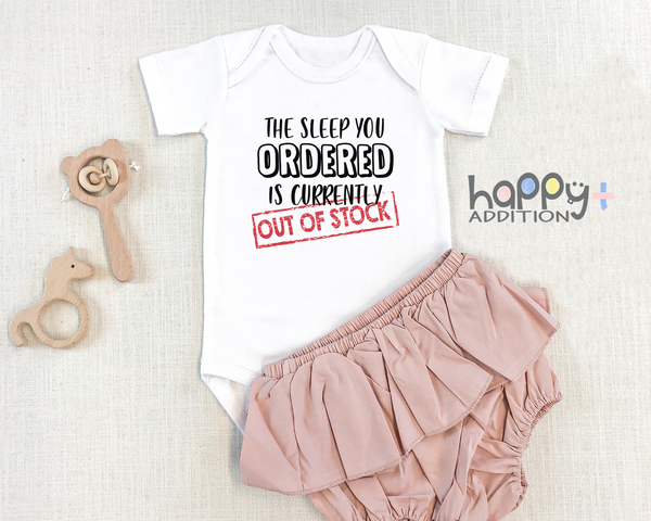 THE SLEEP YOU ORDERED IS CURRENTLY OUT OF STOCK Funny baby onesies insect bodysuit (white: short or long sleeve)