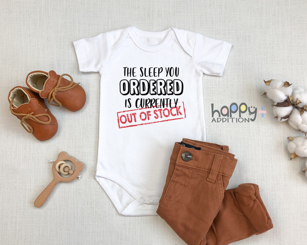 THE SLEEP YOU ORDERED IS CURRENTLY OUT OF STOCK Funny baby onesies insect bodysuit (white: short or long sleeve)