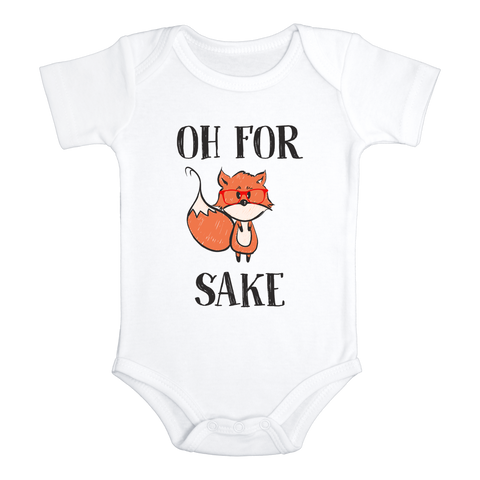 OH FOR FOX SAKE Funny Baby Bodysuit/Onesie White - HappyAddition