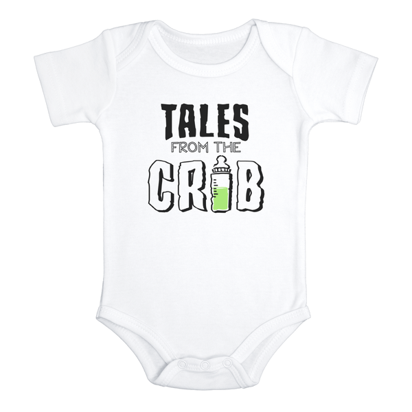 TALES FROM THE CRIB Funny Ghost Bodysuit Cute Halloween Onesie White