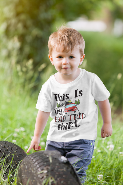 THIS IS MY ROAD TRIP SHIRT Funny baby onesies Adventure bodysuit (white: short or long sleeve)