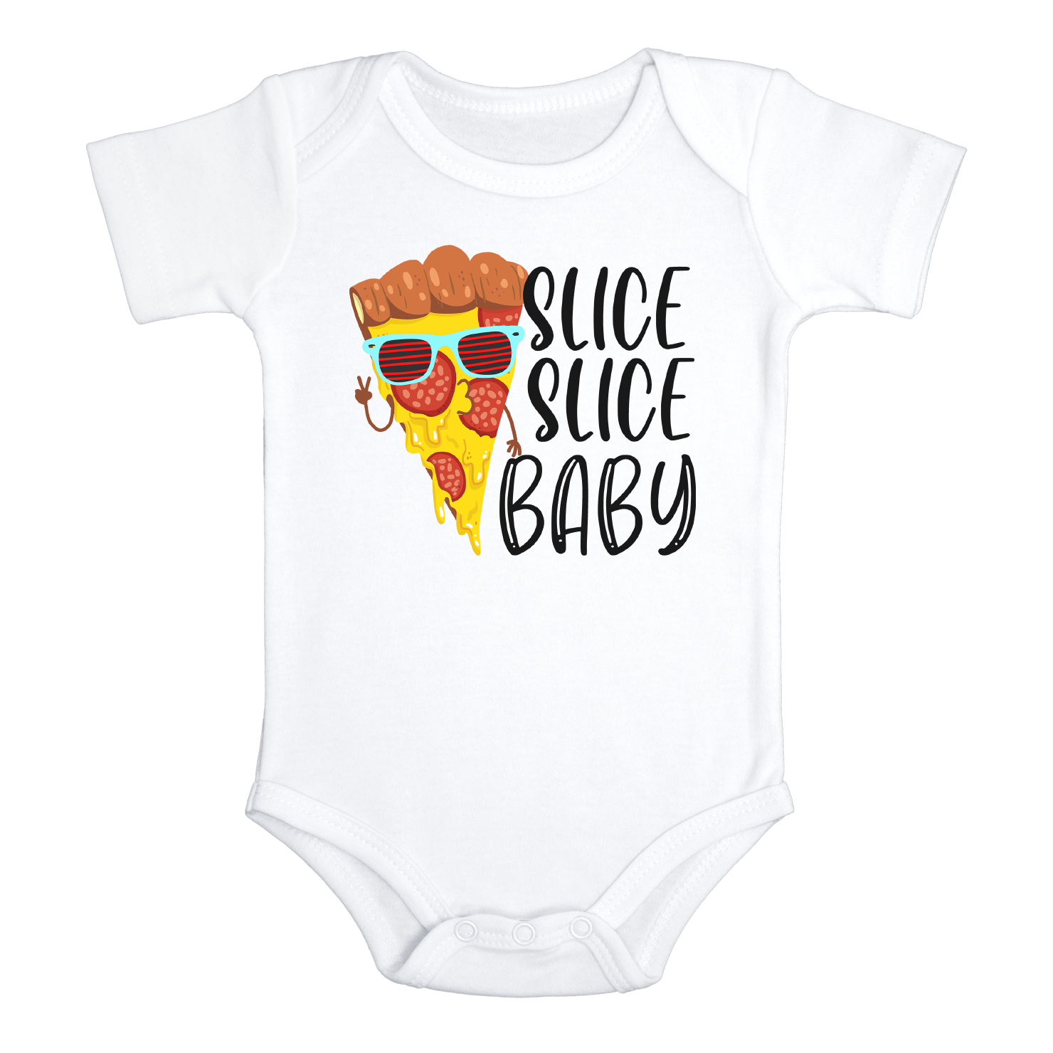 SLICE SLICE BABY Funny baby onesies 90'S Rap bodysuit (white: short or long sleeve)