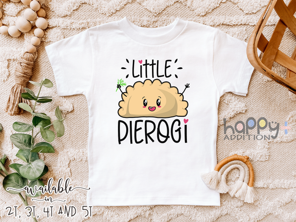 LITTLE PIEROGI Funny baby onesies bodysuit (white: short or long sleeve)