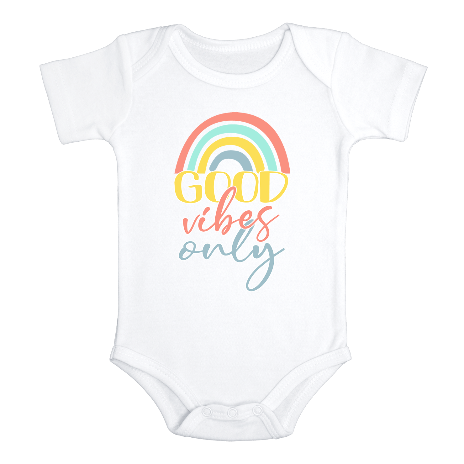 GOOD VIBES ONLY miracle baby onesies bodysuit (white: short or long sleeve)