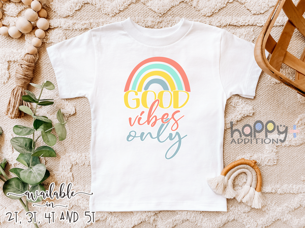 GOOD VIBES ONLY miracle baby onesies bodysuit (white: short or long sleeve)