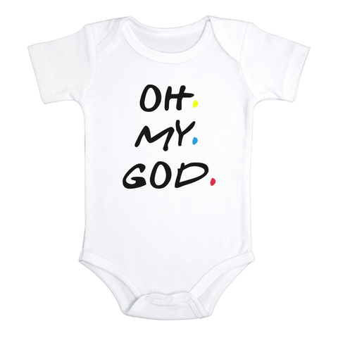 OH MY GOD Funny baby Pregnancy Reveal onesies bodysuit (white: short or long sleeve)