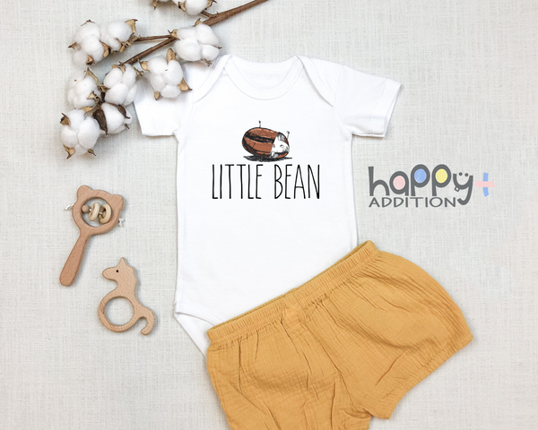 LITTLE BEAN Funny Funny baby Diaper Coffee onesies (white: short or long sleeve)