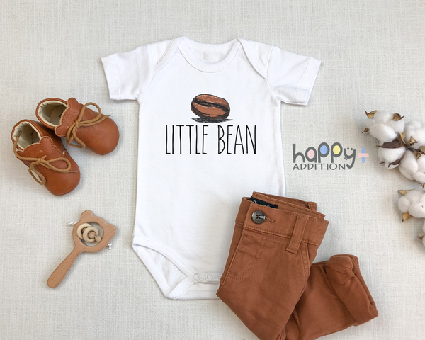 LITTLE BEAN Funny Funny baby Coffee onesies (white: short or long sleeve)