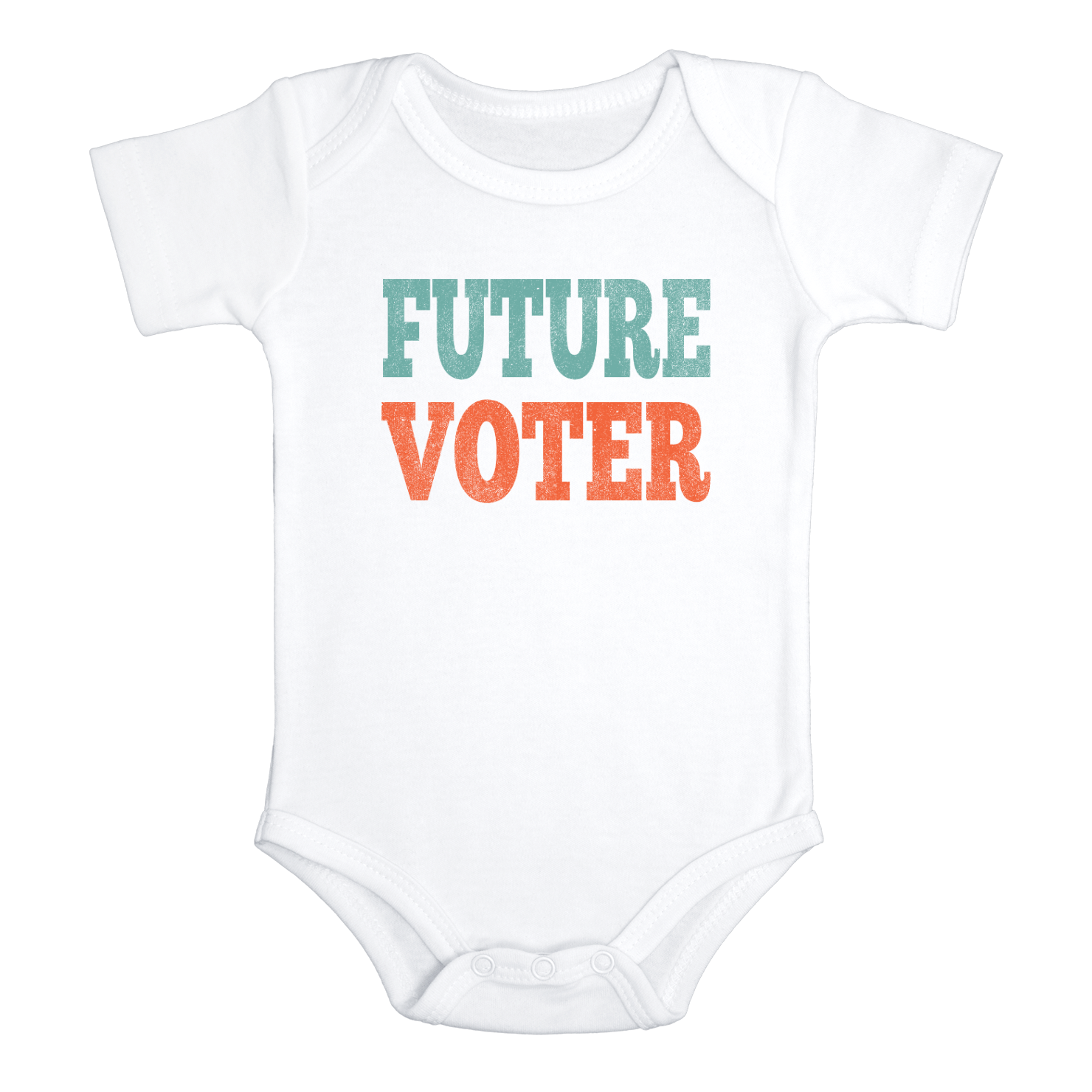 FUTURE VOTER Funny baby onesies bodysuit (white: short or long sleeve)