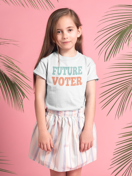 FUTURE VOTER Funny baby onesies bodysuit (white: short or long sleeve)