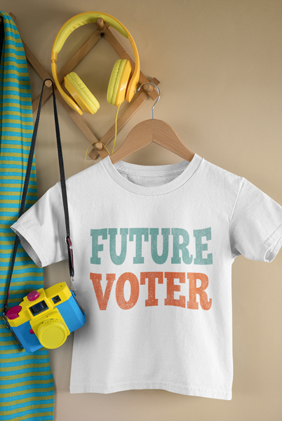 FUTURE VOTER Funny baby onesies bodysuit (white: short or long sleeve)