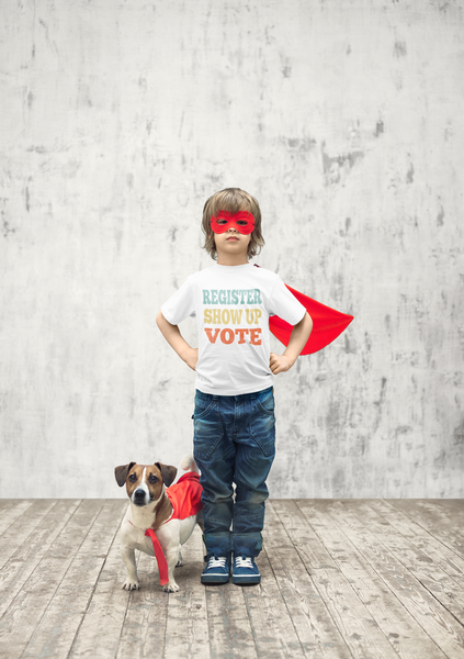 REGISTER SHOW UP VOTE Funny baby onesies bodysuit (white: short or long sleeve)