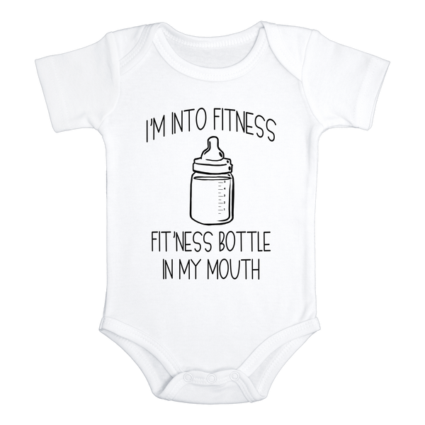 I'M INTO TO FITNESS FIT'NESS  BOTTLE IN MY MOUTH Funny - HappyAddition