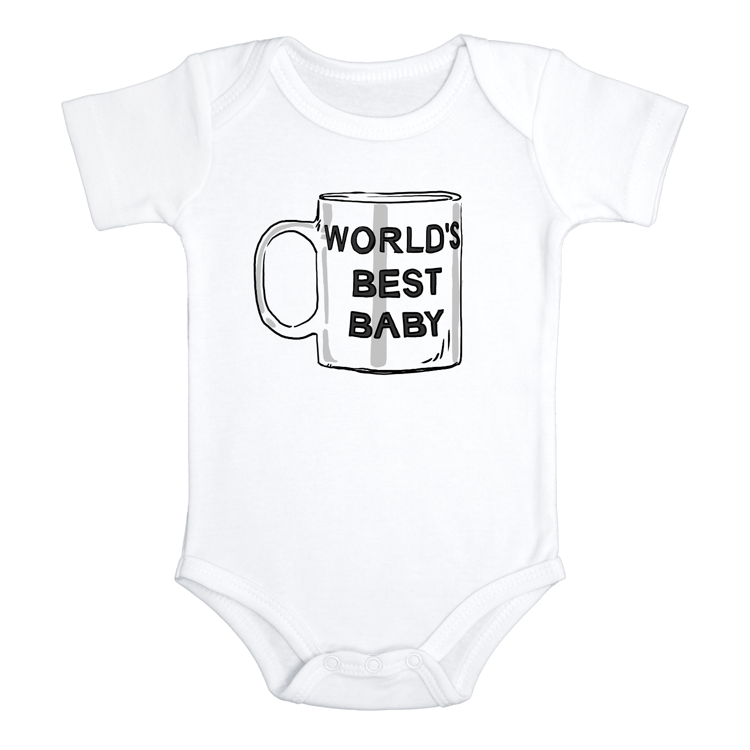 WORLD'S BEST BABY Funny the office baby onesies bodysuit (white: short or long sleeve)