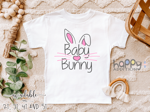 BABY BUNNY Cute Easter baby onesies bodysuit (white: short or long sleeve)