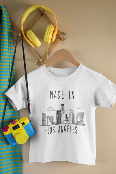 MADE IN LOS ANGELES Funny baby California onesies bodysuit (white: short or long sleeve)