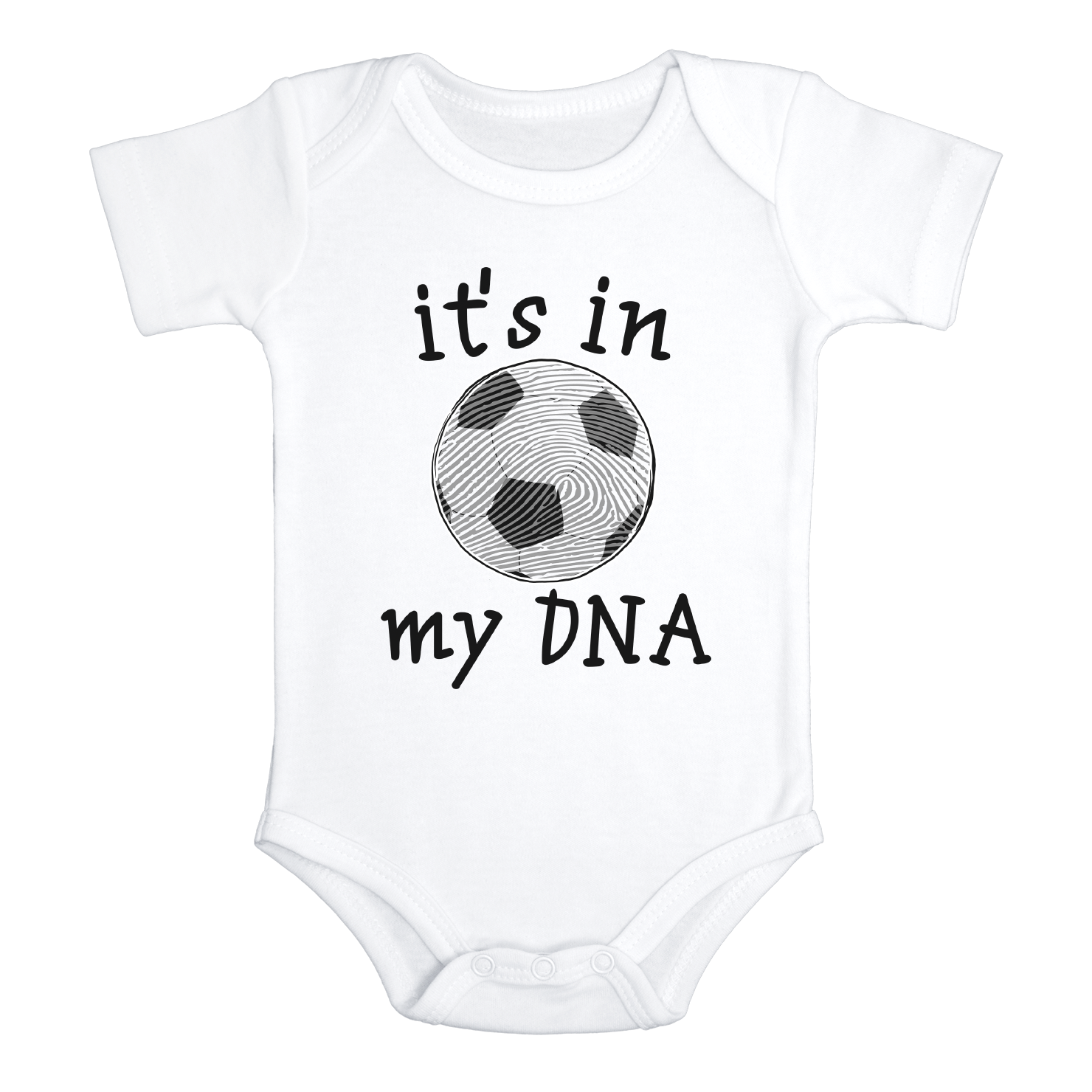 IT'S IN MY DNA SOCCER Funny baby Sports onesies math bodysuit (white: short or long sleeve)