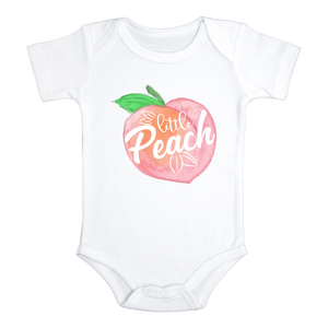 LITTLE PEACH Funny Georgia Peach Baby Bodysuit Cute Fruit Onesie White - HappyAddition