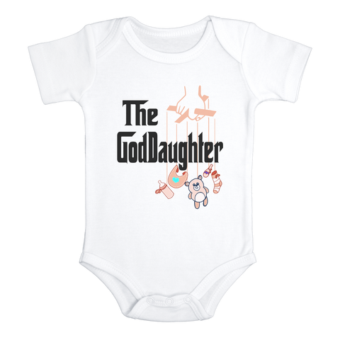 THE GODDAUGHTER Funny baby onesies bodysuit (white: short or long sleeve) - HappyAddition