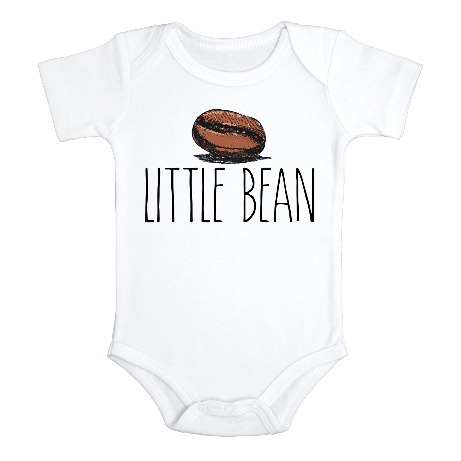 LITTLE BEAN Funny Funny baby Coffee onesies (white: short or long sleeve)