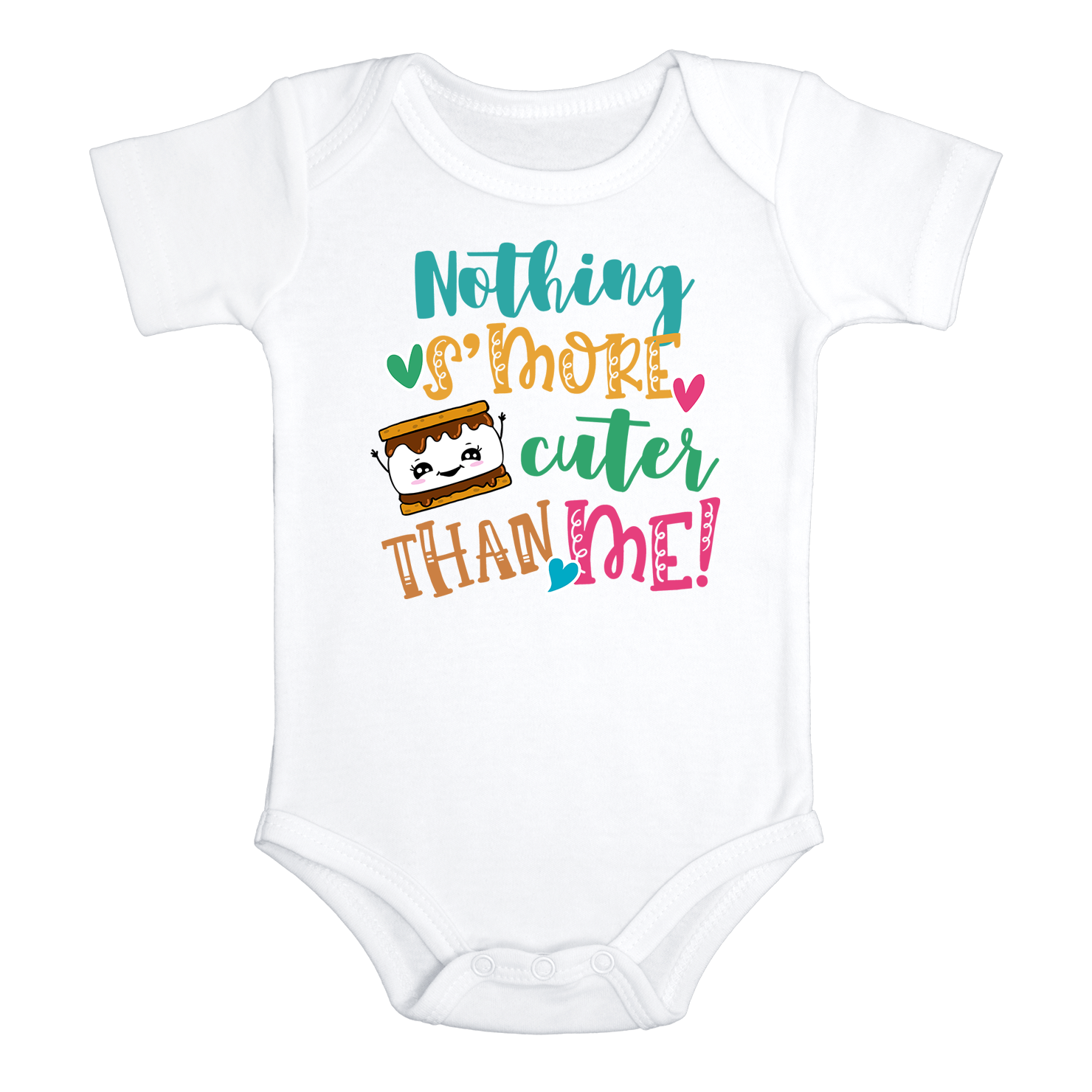 NOTHING S'MORE CUTER THAN ME Funny baby onesies marshmallow bodysuit (white: short or long sleeve)