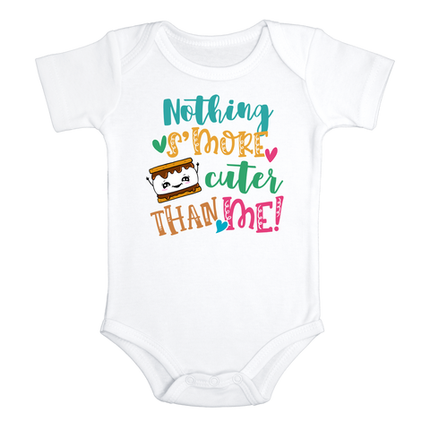 NOTHING S'MORE CUTER THAN ME Funny baby onesies marshmallow bodysuit (white: short or long sleeve)